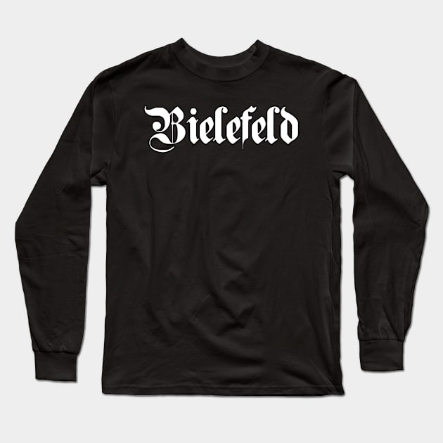 Bielefeld written with gothic font Long Sleeve T-Shirt by Happy Citizen